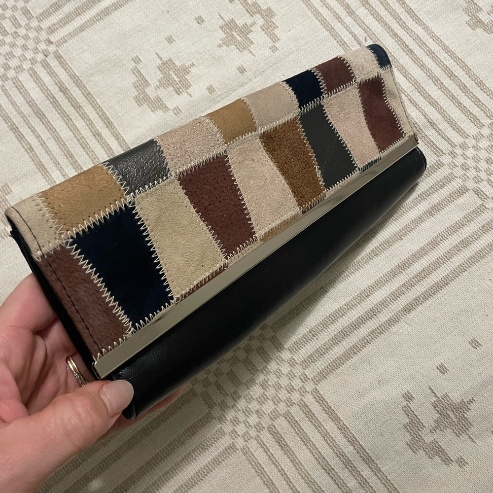 Necessary Objects Patchwork Clutch - Multicolor and Black - Picture 3 of 9